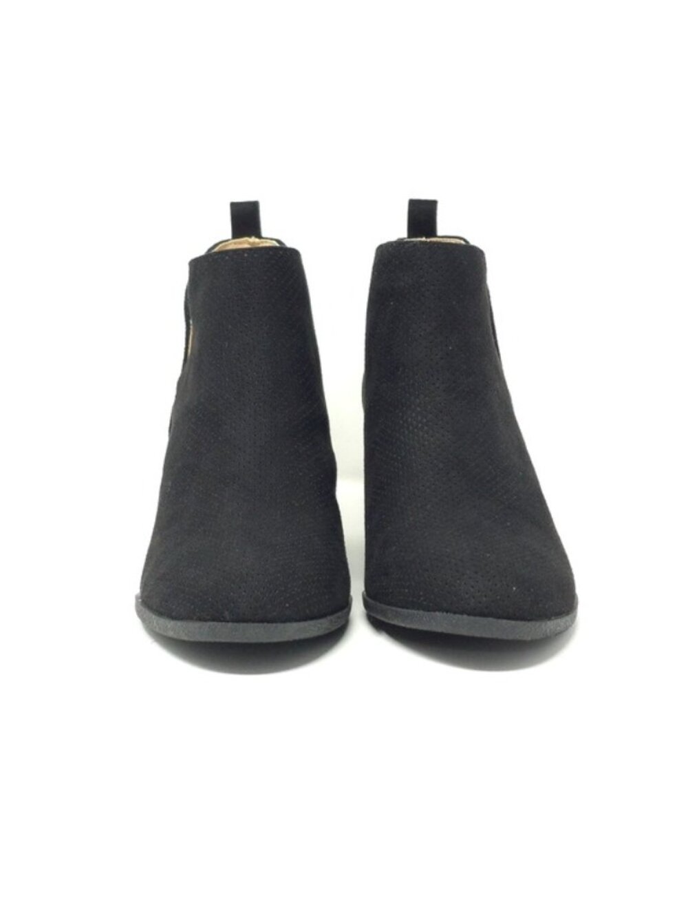 Journee Collection Mylee Black Pull-On Wedge Booties 9M - Picture 3 of 13